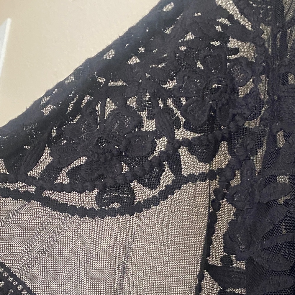 Umgee Boho Sheer Lace Kimono Cardigan, Flowers, Swim Cover-Up, Size Medium - Picture 8 of 13